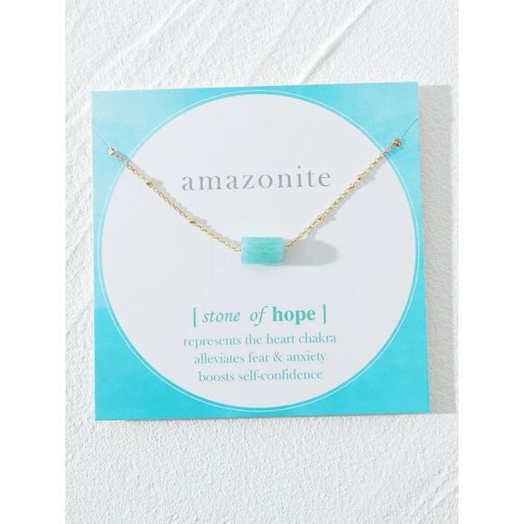 Amazonite, Stone of Hope, Sacred Serenity Healing Crystal Necklace - Picture 3 of 3